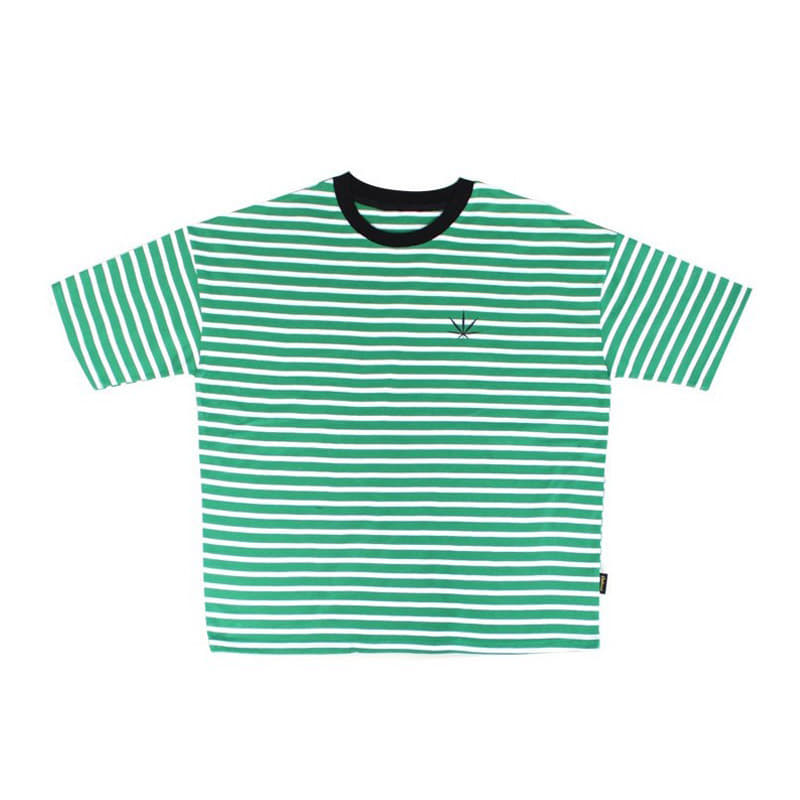 M17110 M. T-shirt. OF Stripe Green