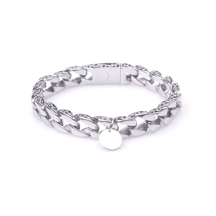 SSBW13 Stainless steel bracelet side pattern chain